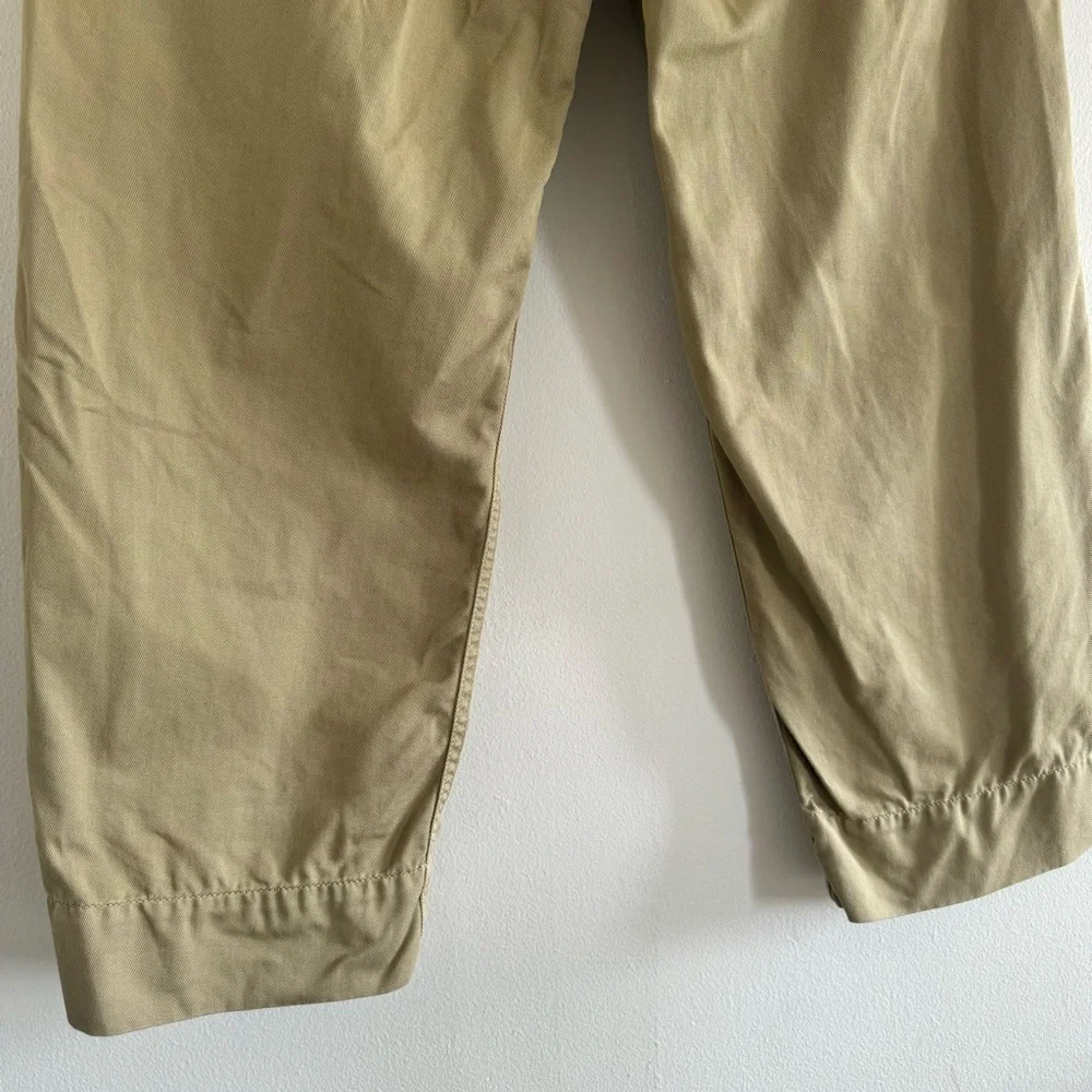 A.L.C Augusta belted paper bag waist straight cropped pants - Picture 10 of 10